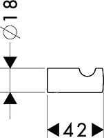Hansgrohe Logis Крючок одинарный для полотенца, латунь цвет: хром 40511000