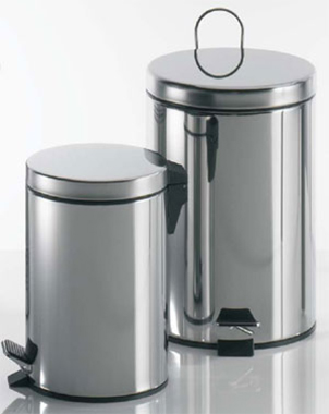 Colombo Design Hotel Ведро с крышкой напольное, 5 литров, цвет: хром B9968