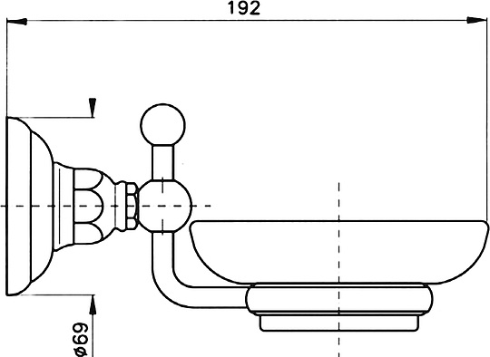 Nicolazzi Accessori Classica Мыльница с керамической чашей, подвесная, цвет: хром 1487CR