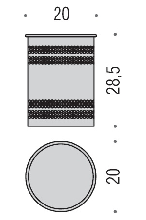 Colombo Design Hotel Ведро без крышки напольное, 5 литров, цвет: хром B9964