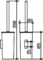 Keuco Collection Moll Ершик, цвет: хром 12764 010100