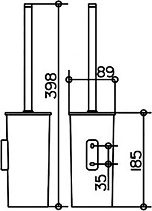 Keuco Collection Moll Ершик, цвет: хром 12764 010101