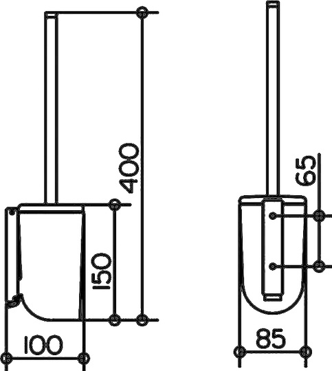 Keuco Elegance New Ершик с крышкой, цвет: хром 11664 010100