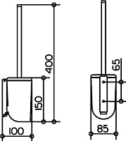 Keuco Elegance New Ершик с крышкой, цвет: хром 11664 010100