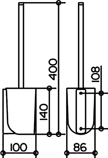 Keuco Elegance New Ершик, цвет: хром 11669 019000