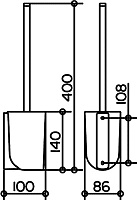 Keuco Elegance New Ершик, цвет: хром 11669 019000