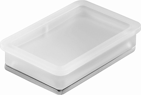 Colombo Design Lulu Мыльница настольная со стеклянной чашей, латунь, цвет: chrome B6240.CR-VAN