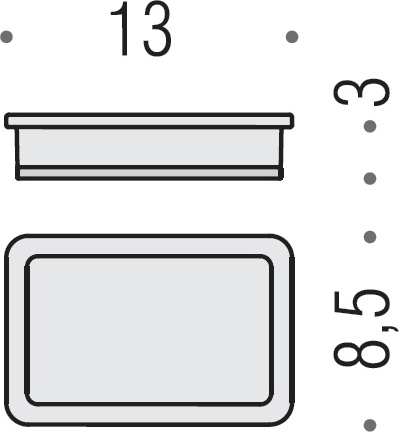 Colombo Design Lulu Мыльница настольная со стеклянной чашей, латунь, цвет: chrome B6240.CR-VAN
