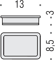 Colombo Design Lulu Мыльница настольная со стеклянной чашей, латунь, цвет: chrome B6240.CR-VAN