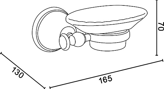 TW Harmony 106 Подвесная мыльница, керамическая, цвет: хром TWHA106cr
