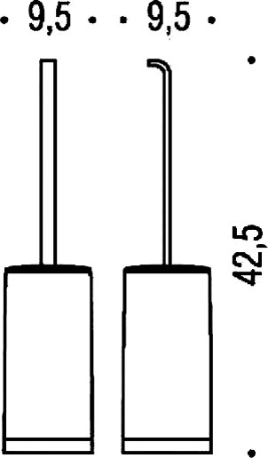 Colombo Design Time Ершик для унитаза напольный, со стеклянной колбой, цвет: chrome W4206.CR-VAN
