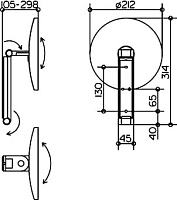 Keuco Kosmetikspiegel Косметическое зеркало iLook_move подвесное, 5-ти кратное увеличение, цвет:хром 17612 010000