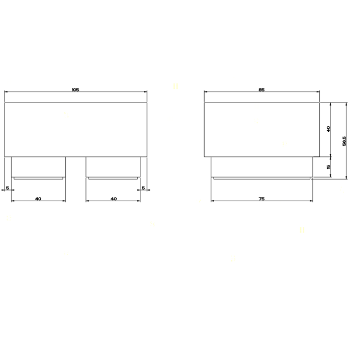 Gessi Inverso/Rettangolo Мыльница с керамической чашей, настольная, цвет: chrome 20825#031