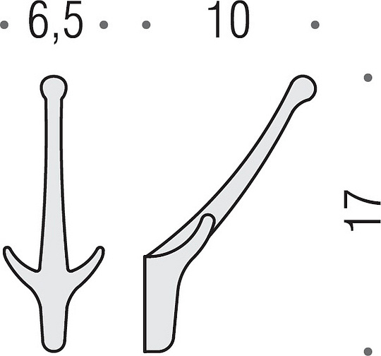 Colombo Design Appenditutto Крючок для полотенец, подвесной, тройной, цвет: chrome BAM27.CR