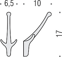 Colombo Design Appenditutto Крючок для полотенец, подвесной, тройной, цвет: chrome BAM27.CR
