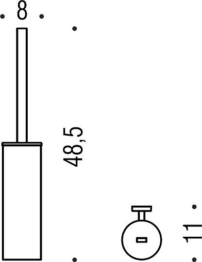 Colombo Design Nordic Ершик для унитаза подвесной, с латунной колбой, цвет: chrome B5207.CR