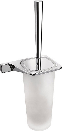 Colombo Design Alize Ершик для унитаза подвесной, правосторонний, со стеклянной колбой, цвет: chrome B2507D.CR-VAN