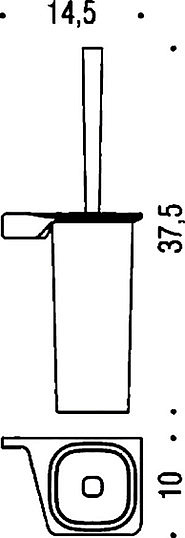 Colombo Design Alize Ершик для унитаза подвесной, правосторонний, со стеклянной колбой, цвет: chrome B2507D.CR-VAN