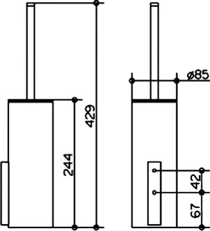 Keuco Edition 400 Ершик для унитаза, цвет: хром 11564 019000