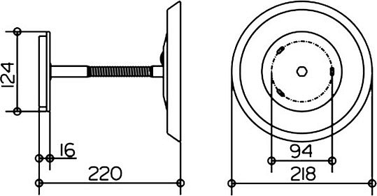Keuco Bella Vista Косметическое зеркало с подсветкой 21,8x22x21,8h см, цвет: хром 17605 019000