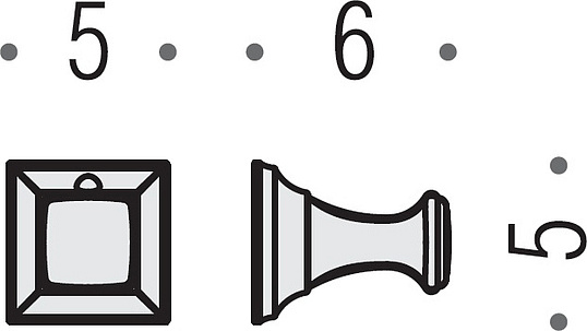 Colombo Design Portofino Крючок для полотенец, подвесной, цвет: chrome BCD97.CR