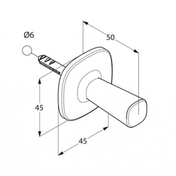 Kludi Ambienta Крючок для полотенца, подвесной, цвет: хром 5398405