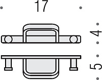 Colombo Design Time Крючок для полотенец, подвесной, двойной, цвет: chrome W4227.CR