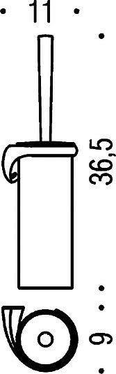 Colombo Design Link Ершик для унитаза левосторонний, подвесной, со стеклянной колбой, цвет: chrome B2407S.CR-VAN