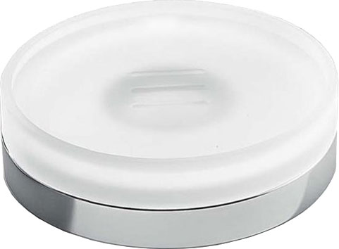 Colombo Design Mini Мыльница настольная со стеклянной чашей, латунь, цвет: chrome B5240.CR-VAN