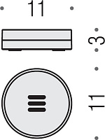 Colombo Design Mini Мыльница настольная со стеклянной чашей, латунь, цвет: chrome B5240.CR-VAN