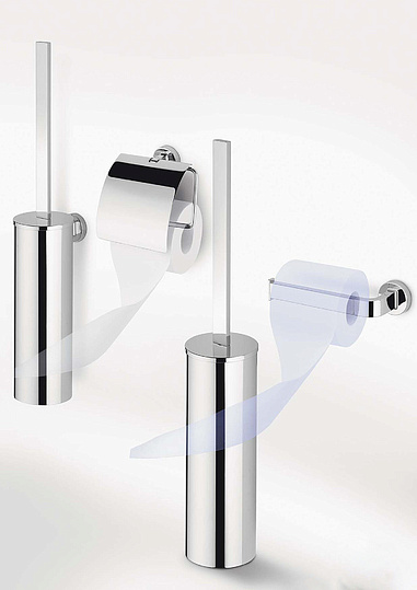 Colombo Design Nordic Ершик для унитаза напольный, с латунной колбой, цвет: chrome B5206.CR