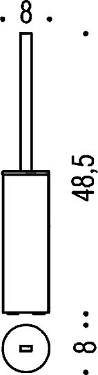 Colombo Design Nordic Ершик для унитаза напольный, с латунной колбой, цвет: chrome B5206.CR