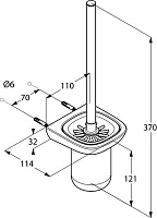 Kludi Ambienta Ершик для унитаза подвесной с керамической колбой, цвет: хром 5397405