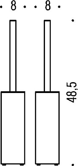 Colombo Design Look Ершик для унитаза подвесной, с латунной колбой, цвет: chrome B1606.CR