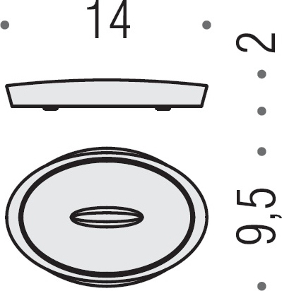 Colombo Design Plus Мыльница настольная, латунь, цвет: chrome W4940.CR
