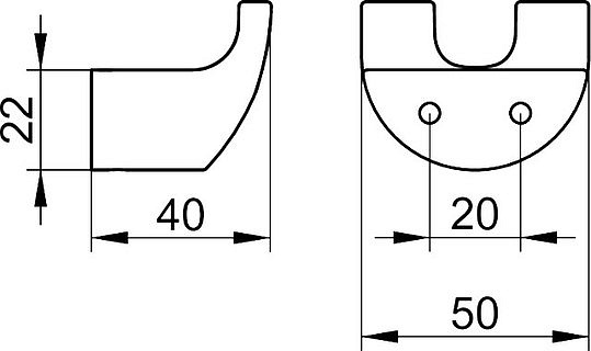 Keuco Elegance New Крючок двойной, цвет: хром 11613 010000