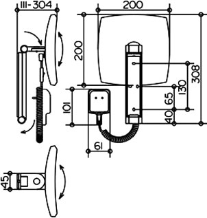 Keuco ILook Move Косметическое зеркало с изменяемой температурой подсветки, подвесное, цвет: хром 17613 019000