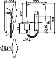 Keuco ILook Move Косметическое зеркало с изменяемой температурой подсветки, подвесное, цвет: хром 17613 019000