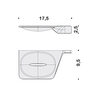 Colombo Design Khala Мыльница подвесная левосторонняя, латунь, цвет: chrome B2501S.CR