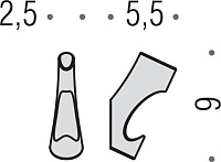 Colombo Design Land Крючок для полотенец, подвесной, цвет: chrome BCD77.CR