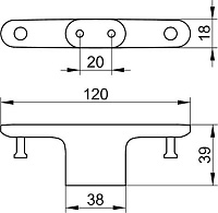 Keuco Edition 400 Крючок для полотенца, подвесной, цвет: хром 11515 010000