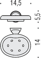Colombo Design Melo Мыльница подвесная со стеклянной чашей, латунь, цвет: chrome B1201.CR-VAN