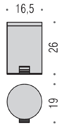 Colombo Design Hotel Ведро с крышкой напольное, 3 литра, цвет: хром B9962