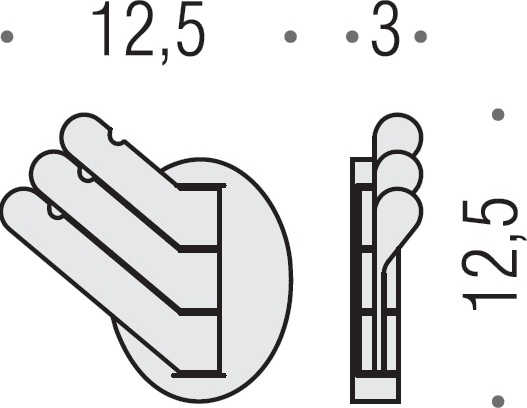 Colombo Design Luna Крючок для полотенец, подвесной, цвет: chrome СВ17