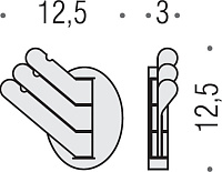 Colombo Design Luna Крючок для полотенец, подвесной, цвет: chrome СВ17