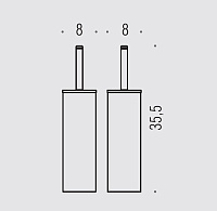 Colombo Design Luna Ершик для унитаза напольный, с латунной колбой, цвет: chrome B0506.CR