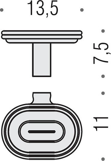 Colombo Design Luna Мыльница подвесная со стеклянной чашей, латунь, цвет: chrome B0101.CR-VAN