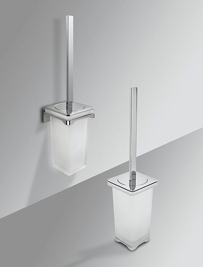 Colombo Design Forever Ершик для унитаза подвесной, со стеклянной колбой, цвет: chrome B2907.CR-VAN