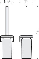 Colombo Design Forever Ершик для унитаза подвесной, со стеклянной колбой, цвет: chrome B2907.CR-VAN