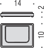 Colombo Design Look Мыльница настольная со стеклянной чашей, латунь, цвет: chrome B1640.CR-VAN